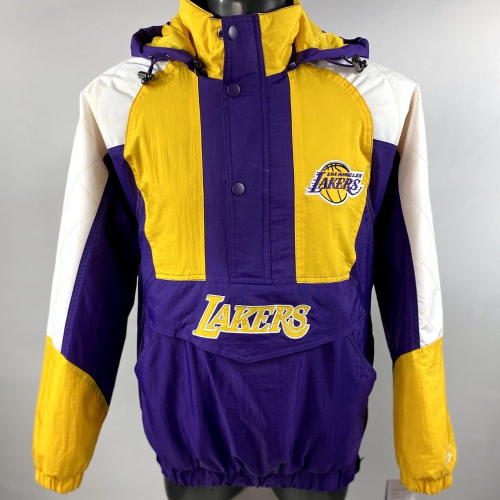 Fall 2022 LOS ANGELES LAKERS NBA Starter Half Zip Hooded Pull Over Jacket
